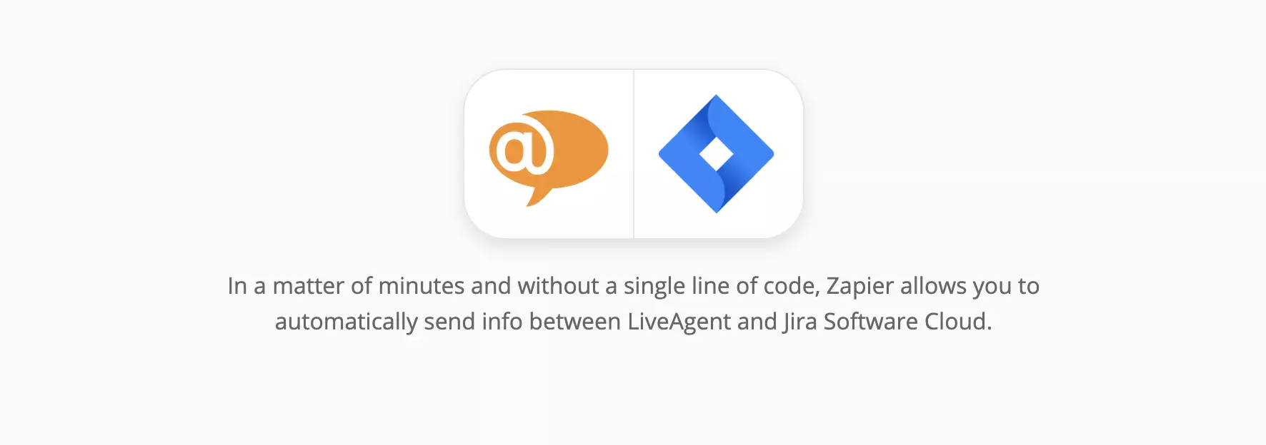 Página de integración de LiveAgent y Jira en Zapier