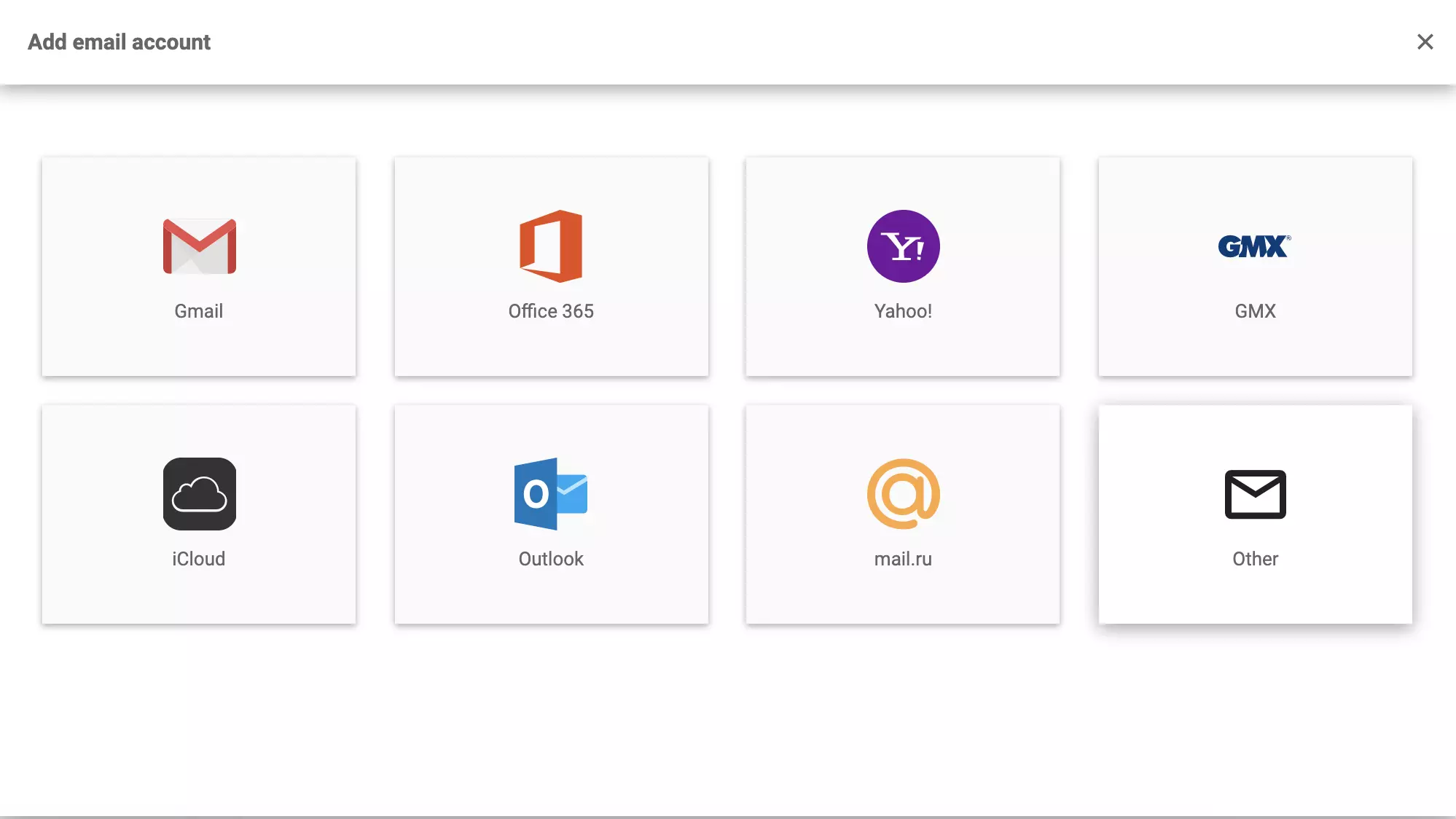 Configuración de LiveAgent con selección de correo electrónico