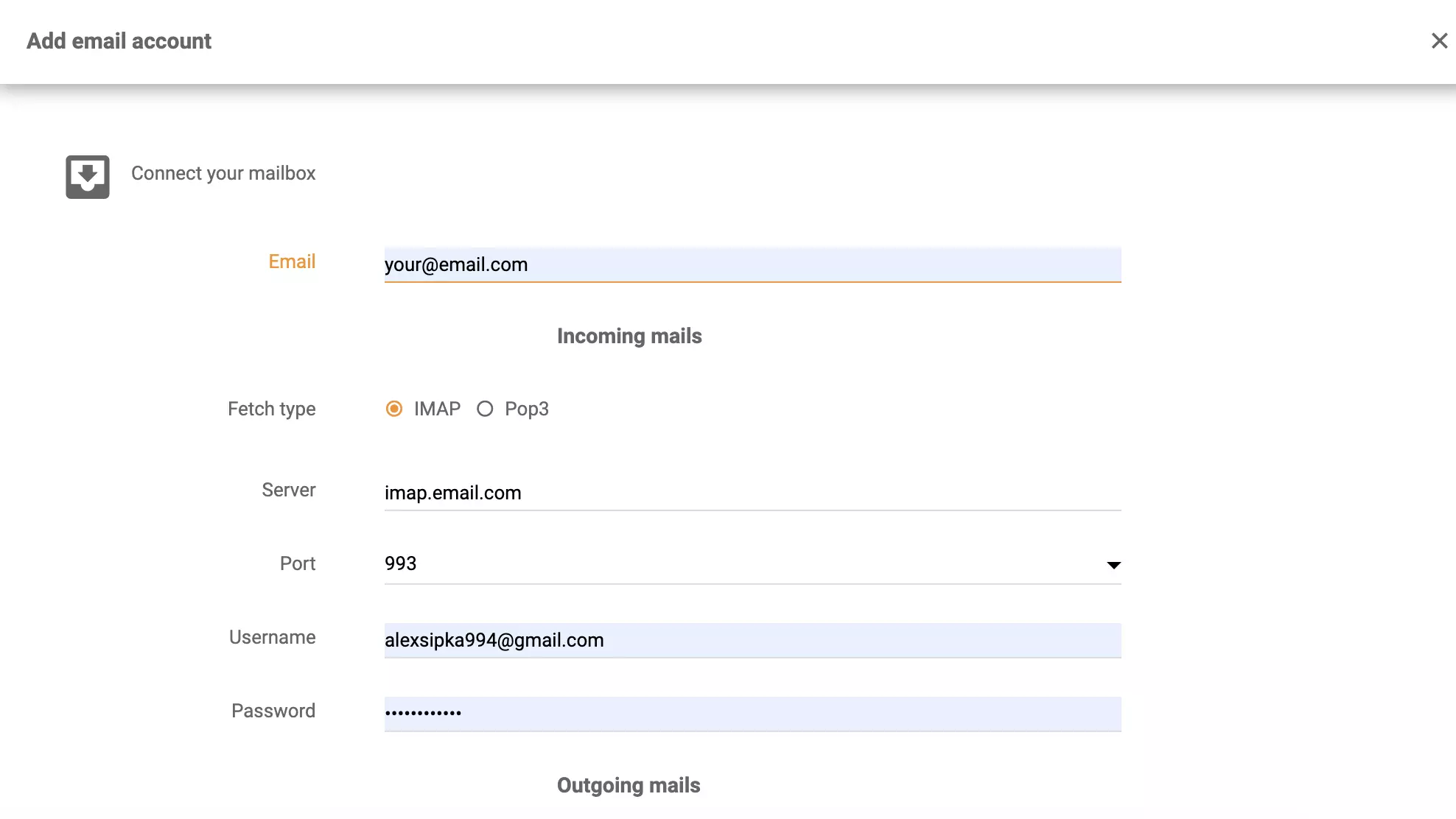 Configuración de IMAP/POP3 de Microsoft Server Exchange en LiveAgent
