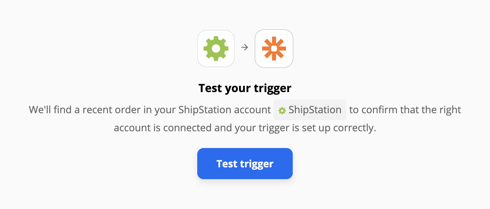 Prueba del disparador de ShipStation después de la configuración