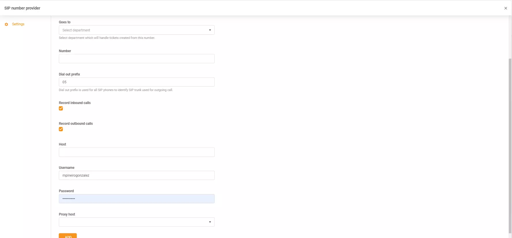 Credenciales de Verve