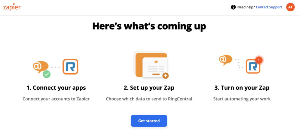 Proceso de integración de Zapier