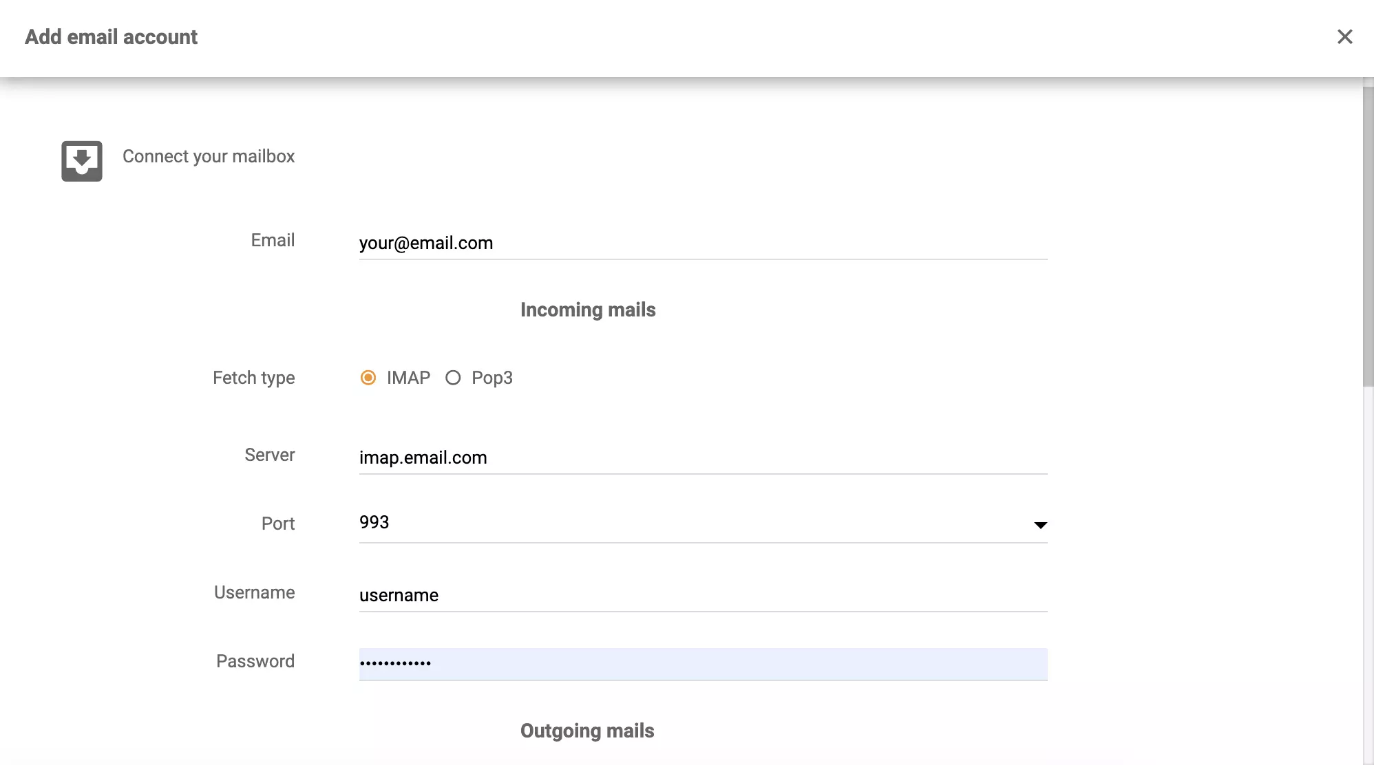 Configuración de detalles de Kopano en LiveAgent
