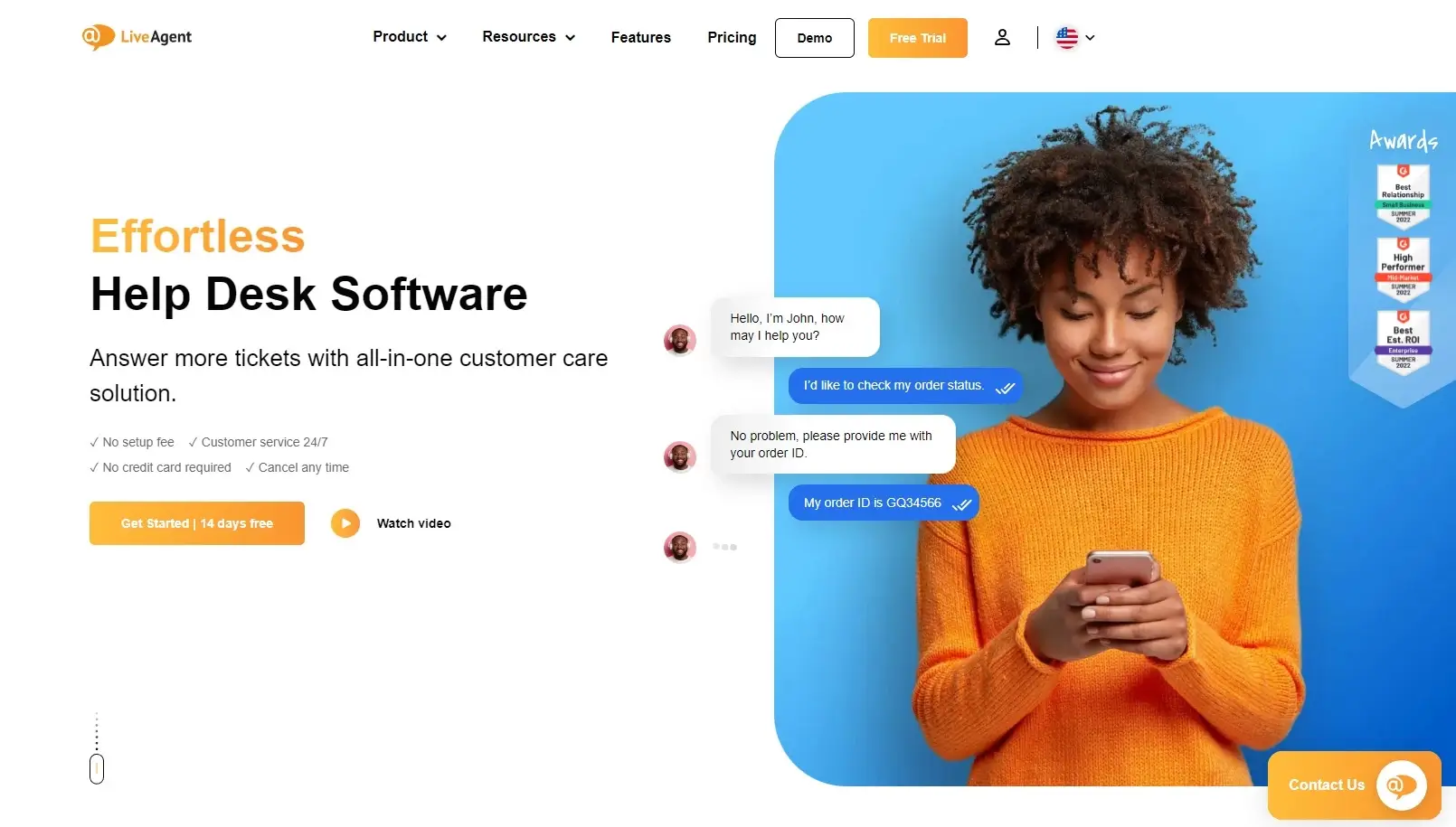 Software de help desk Live Agent