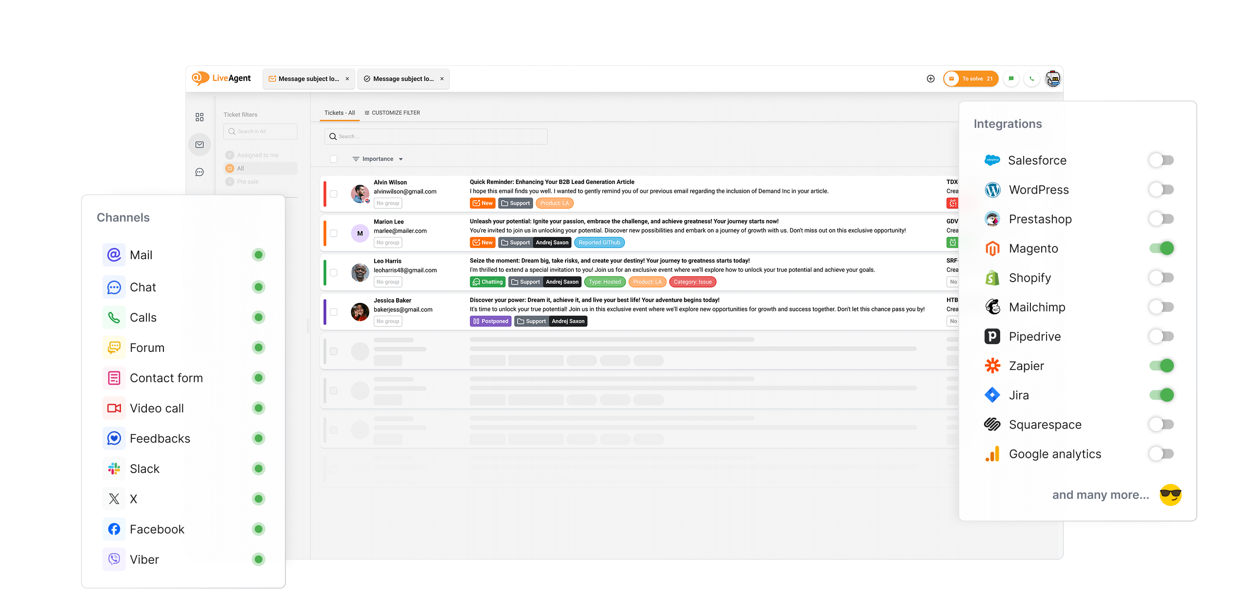 Conecta con tus clientes en todos los canales