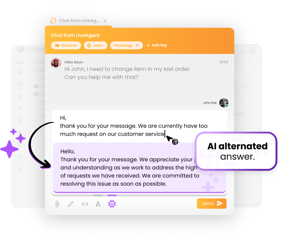 Asistente de IA de LiveAgent
