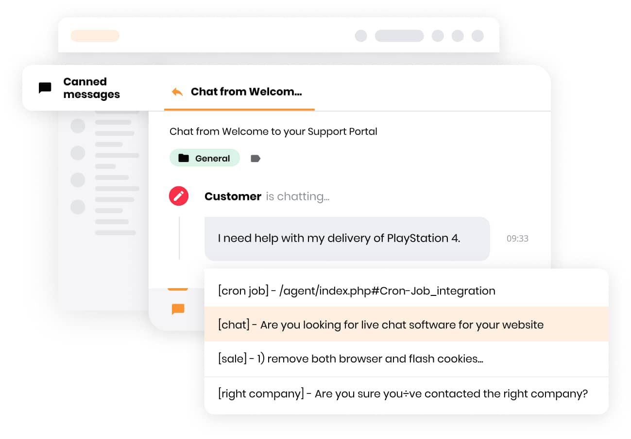 Mensajes predefinidos de LiveAgent