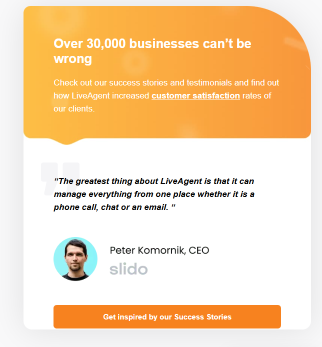 Por qué las empresas confían en LiveAgent