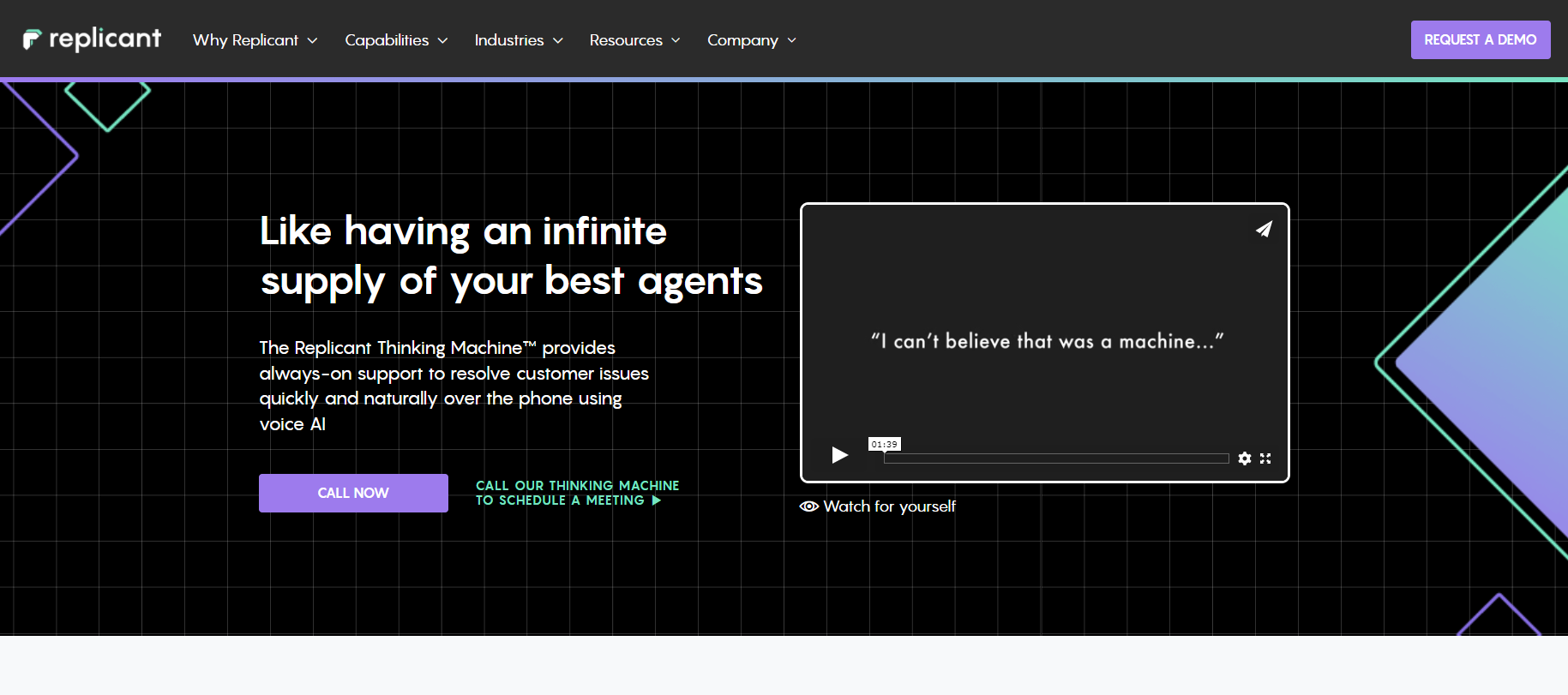 Página de inicio de Replicant