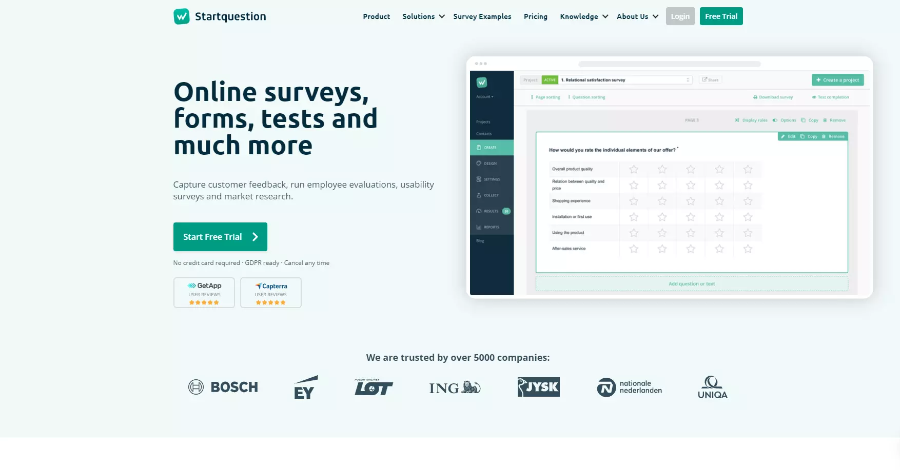 Página de inicio de Startquestion