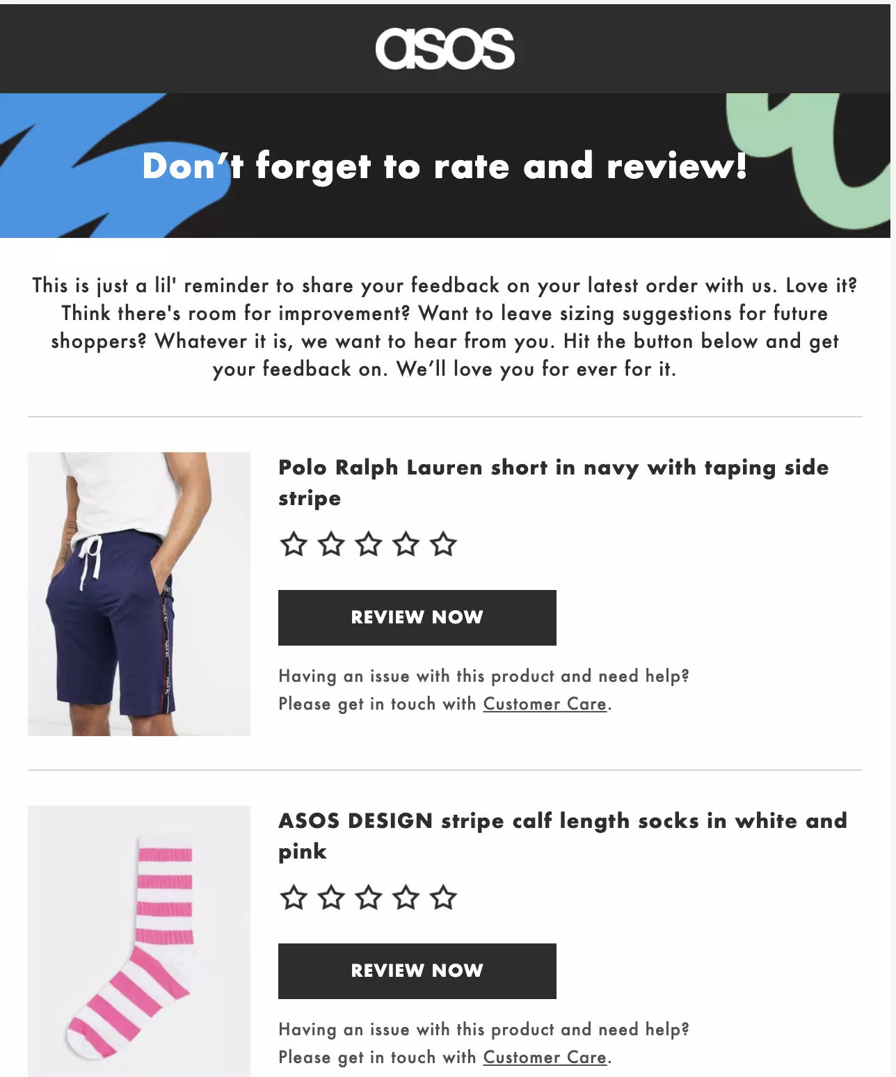 Encuesta de satisfacción Asos
