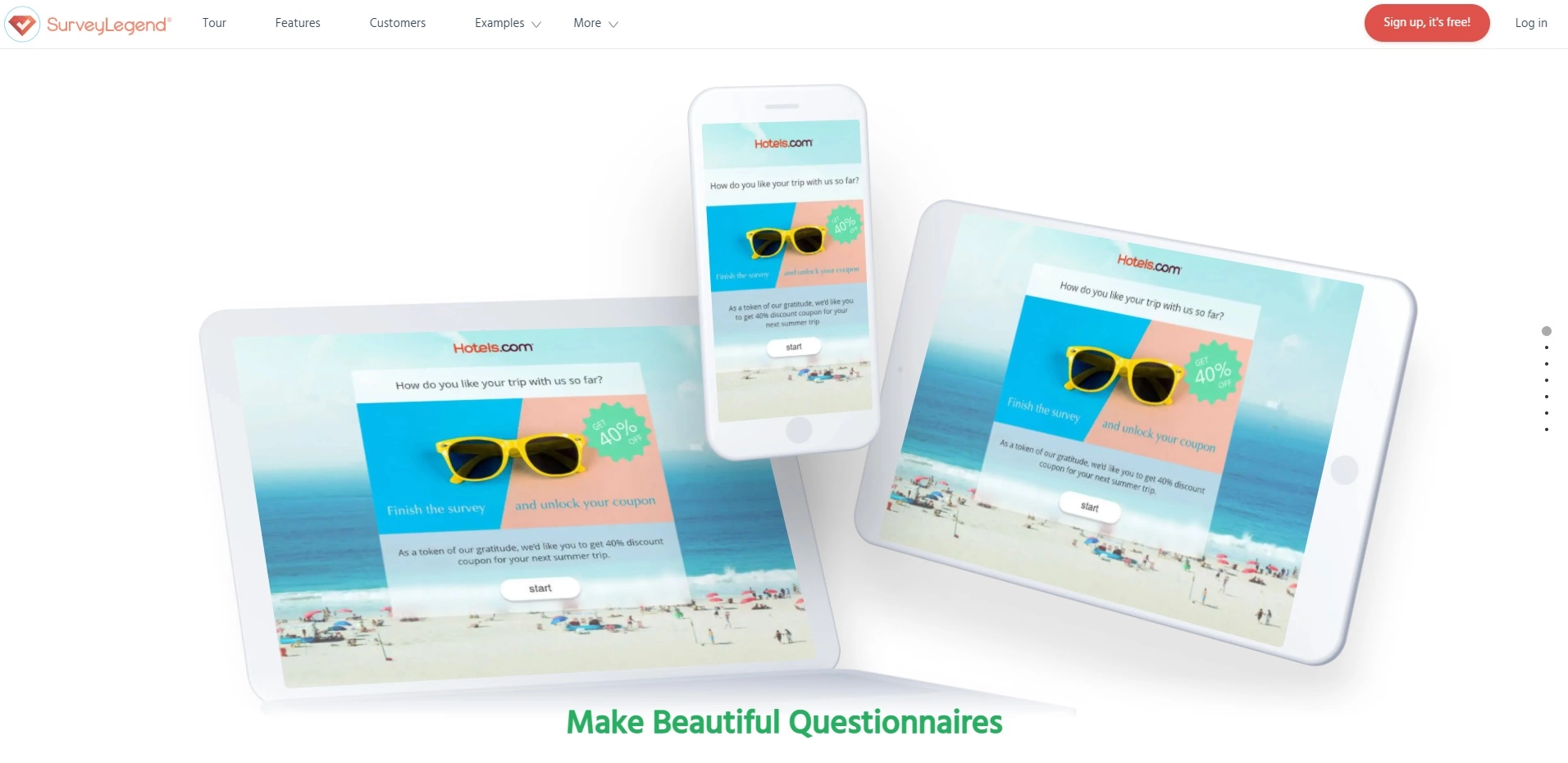 Página de inicio de SurveyLegend